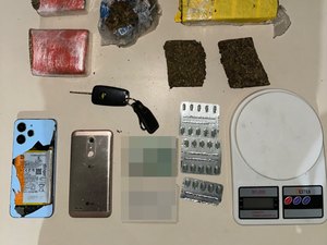 Polícia apreende 1,3 kg de maconha e 25 comprimidos em Limoeiro de Anadia