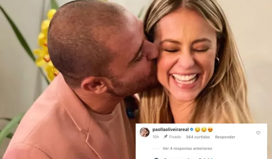 Paolla Oliveira e Diogo Nogueira trocam beijos após show no Rio