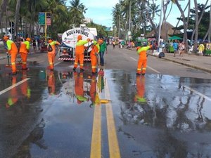 Prefeitura reforça limpeza durante as prévias carnavalescas