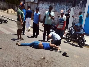 Motociclista fica ferido após acidente em frente ao Fórum de Campo Alegre