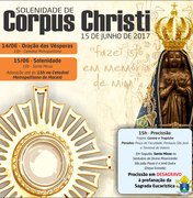 Arquidiocese de Maceió celebra Corpus Christi na próxima quinta-feira (15)