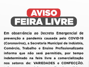 Feira Livre de Campo Alegre sofre mudanças devido ao coronavírus