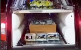 PR apreende 162 Kg de cocaína escondida em caixão de carro de funerária no MS