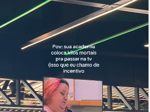 Academia viraliza ao usar “Quilos Mortais” nas TV's durante os treinos