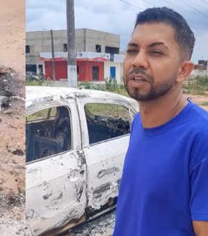 Carro utilizado em assalto à joalheria é encontrado carbonizado em terreno baldio