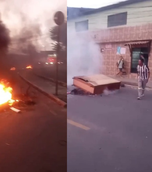 Moradores do Petrópolis, em Maceió, bloqueiam avenida em protesto contra falta de água