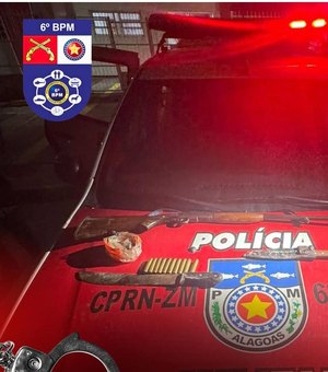 Polícia apreende armamento de suspeitos em Porto Calvo