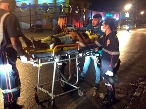 Dupla de menores sofre acidente em Arapiraca