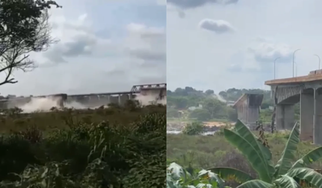 [Vídeo] Ponte entre Tocantins e Maranhão desaba e deixa uma pessoa morta