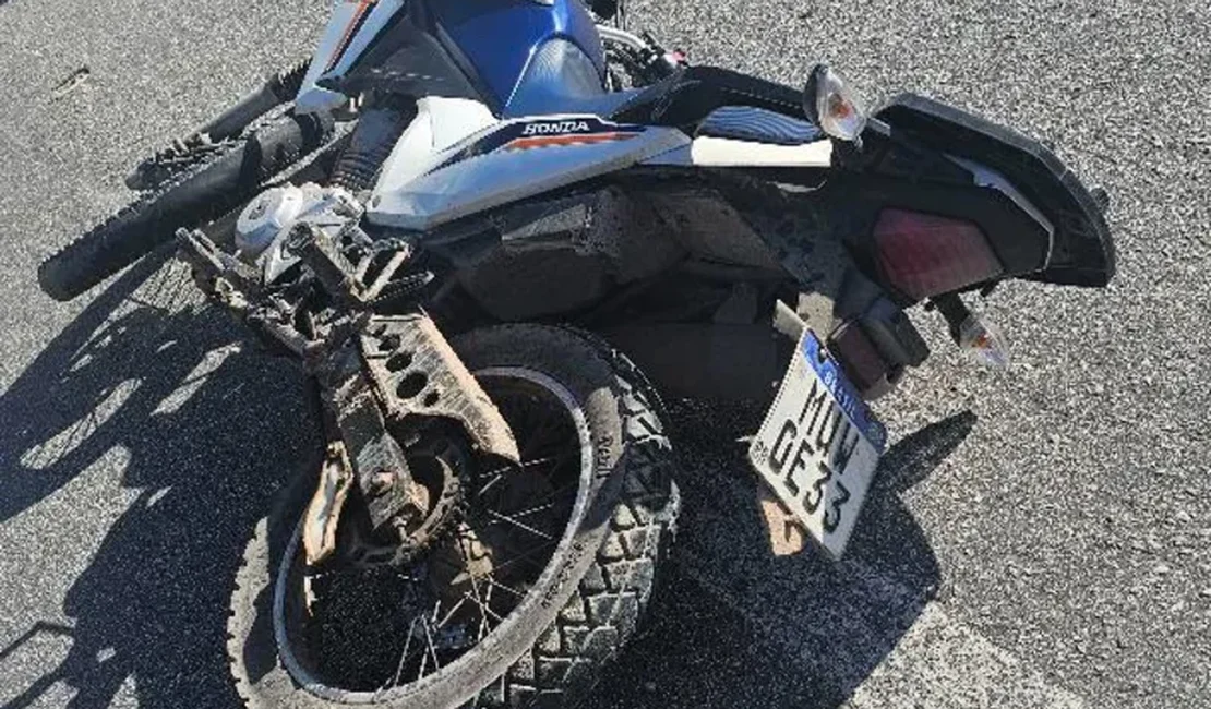 Vídeo mostra momento em que motociclista morre ao cair do veículo na BR-101 em Messias