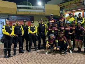 Ciclistas se uniram em alusão ao Maio Amarelo e percorreram as ruas de Palmeira dos Índios em ação educativa