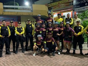 Ciclistas se uniram em alusão ao Maio Amarelo e percorreram as ruas de Palmeira dos Índios em ação educativa