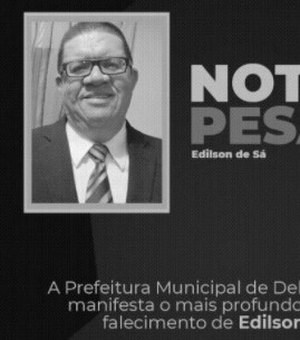 Nas redes sociais, Prefeitura de Delmiro Gouveia divulga nota de pesar pela morte do radialista Edilson de Sá