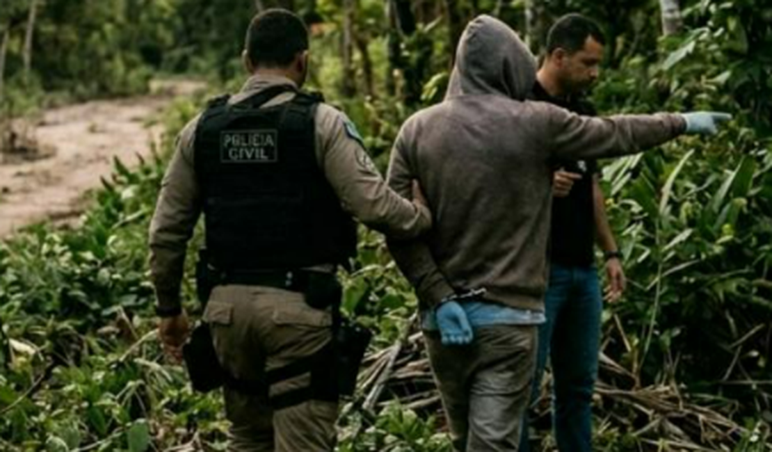 Suspeito confessa crime e indica local de corpo em área de mata no Benedito Bentes, em Maceió