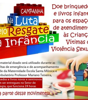 Campanha arrecada brinquedos e livros para crianças vítimas de violência sexual