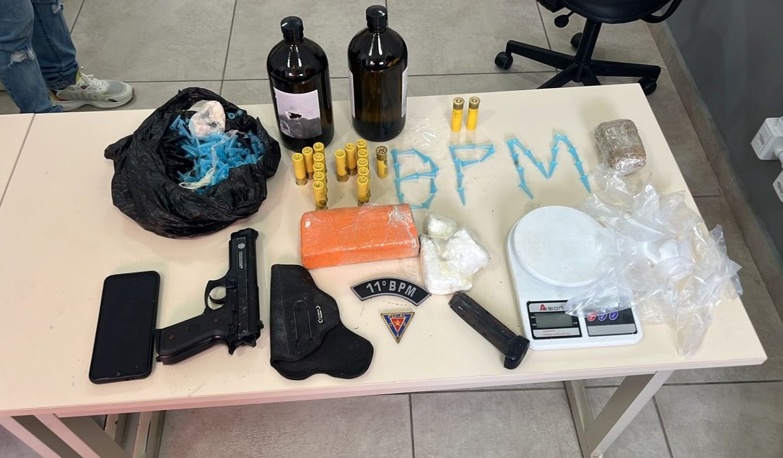 Operação realizada no município de Igreja Nova apreende drogas e munições na manhã desta quarta-feira (11)