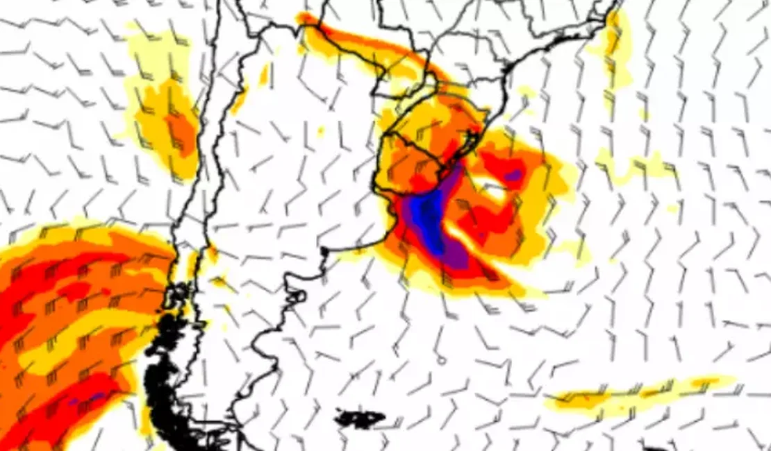 Inmet emite para possível ciclone bomba; ventos podem passar de 100 km/h