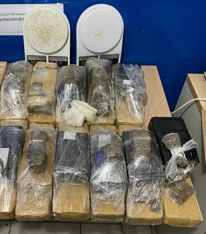 Polícia apreende 13 kg de maconha e 83 gramas de cocaína em residência na Garça Torta em Maceió