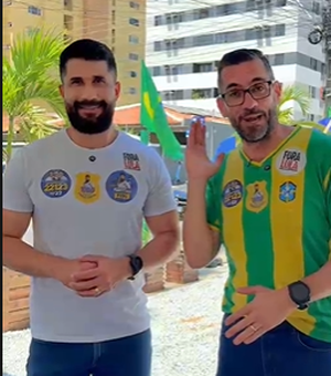 Fabio Costa e Leonardo Dias inauguram comitê em Maceió com adesivaço