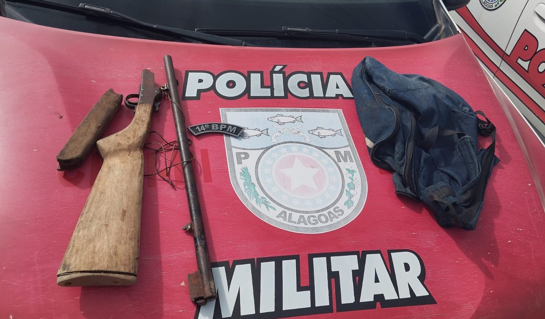 Polícia Militar apreende espingarda artesanal em Colônia Leopoldina