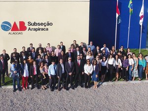 Chapa 01 protocola inscrição na OAB de Arapiraca