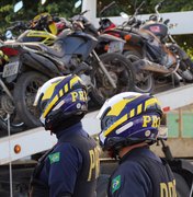 Operação da PRF retira 257 motocicletas irregulares das ruas de Alagoas