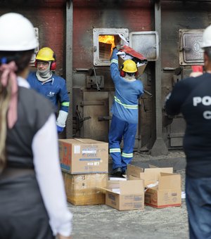 Ministério Público de Alagoas acompanha incineração de drogas em Rio Largo