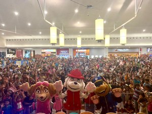 Show gratuito da Patrulha Canina reúne cerca de 3 mil pessoas no Arapiraca Garden Shopping