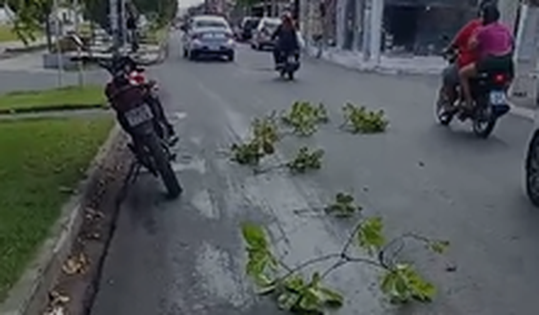 Derramamento de óleo causa acidentes no Centro de Arapiraca