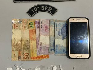 Homem é preso com 17 papelotes de cocaína na Zona rural de Palmeira dos Índios