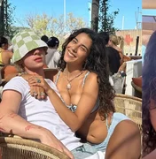 Marina Sena publica fotos na praia com namorado, Juliano Floss, e Anitta