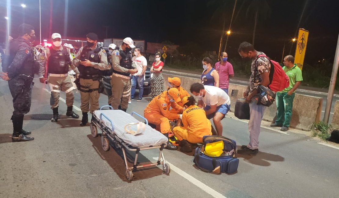 Pedestre é atropelado ao tentar atravessar rodovia, em Arapiraca