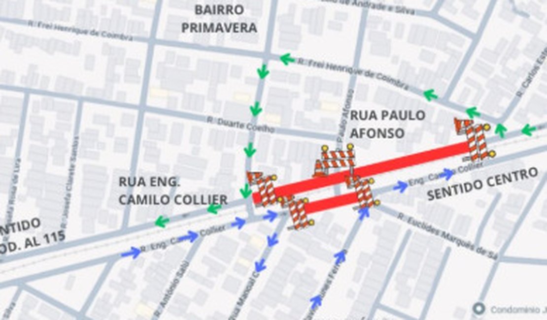 SMTT interdita trecho de rua para descarga de vagão do VLT em Arapiraca