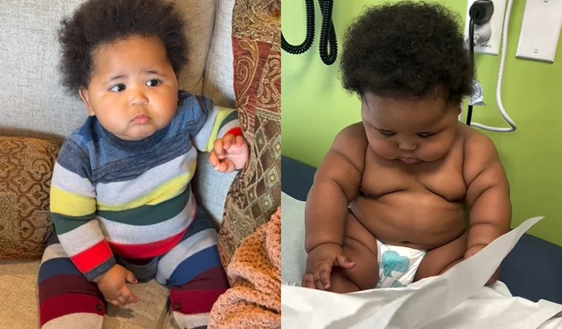 Bebê de 11 kg chama atenção pelo tamanho e vira sensação nas redes