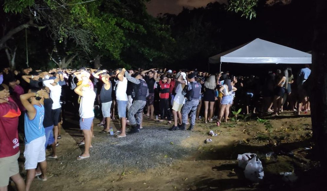 Operação integrada encerra festas clandestinas em chácara nos bairro Jacarecica e Serraria