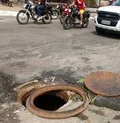 Condutores reclamam do estado da pista no bairro da Cambona, em Maceió