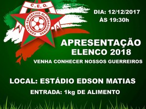 CEO anuncia técnico nesta sexta e apresenta elenco na terça-feira (12)