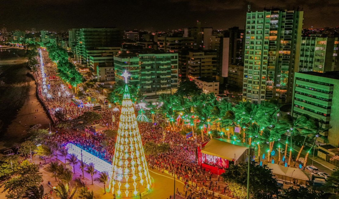 Decoração natalina de Maceió fica disponível para visitação até 31 de janeiro