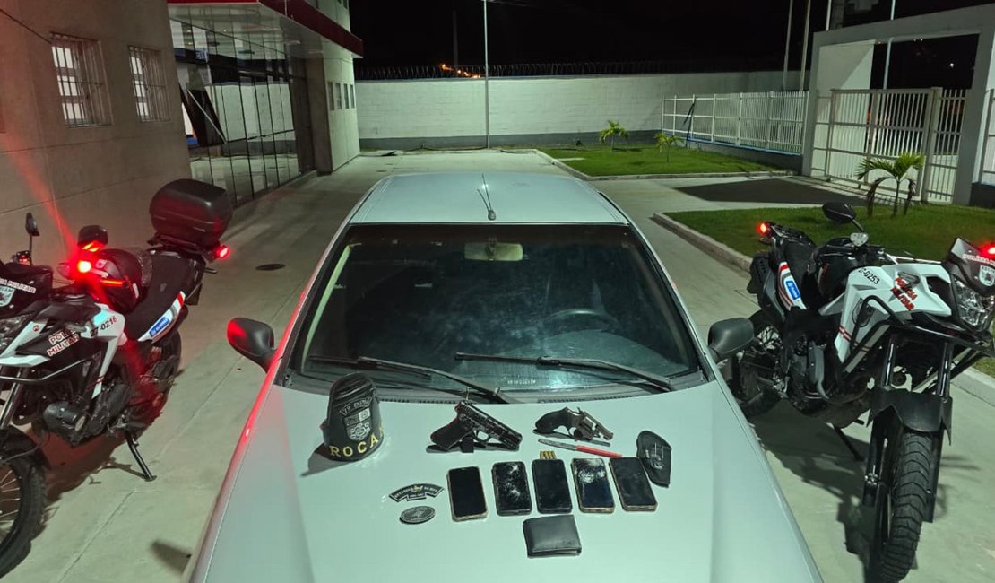 PM apreende arma de fogo em Santana do Ipanema e cumpre mandado de prisão em Penedo