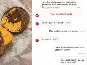 Cliente pede lanche no McDonald’s e recebe sanduíche sem hambúrguer