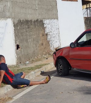 Após cavalo de pau, condutor embriagado colide com muro 