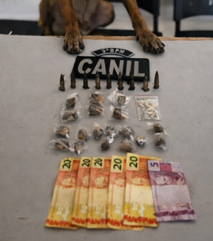 Jovem é preso com drogas após tentar fugir da polícia no bairro Canafístula, em Arapiraca