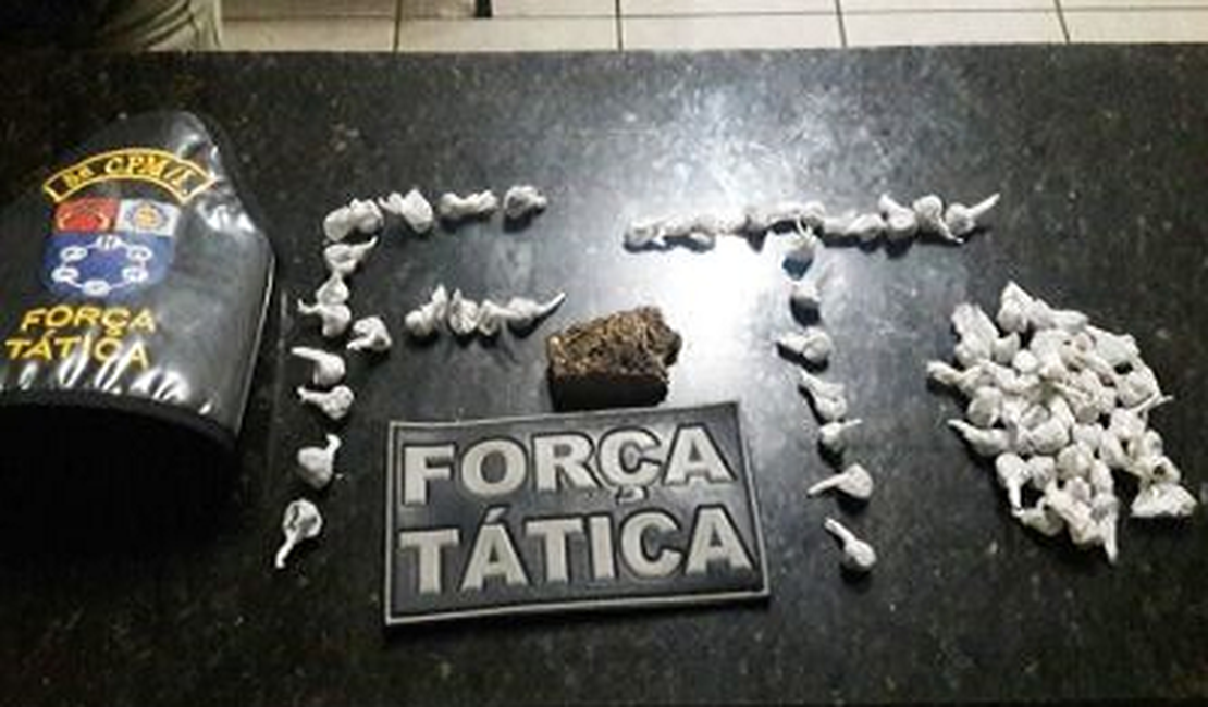 Força Tática prende acusados de tráfico de drogas em Marechal Deodoro