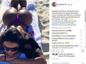 Gracyanne Barbosa faz clique sensual e filosofa: 'Vá a luta!'; veja