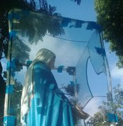 Imagem católica é depredada em praça no Salvador Lyra