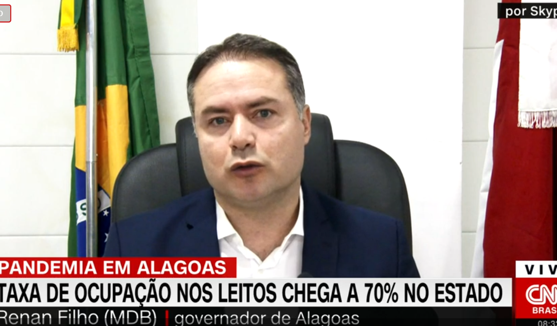 Em entrevista à CNN, Renan Filho comenta possibilidade de lockdown