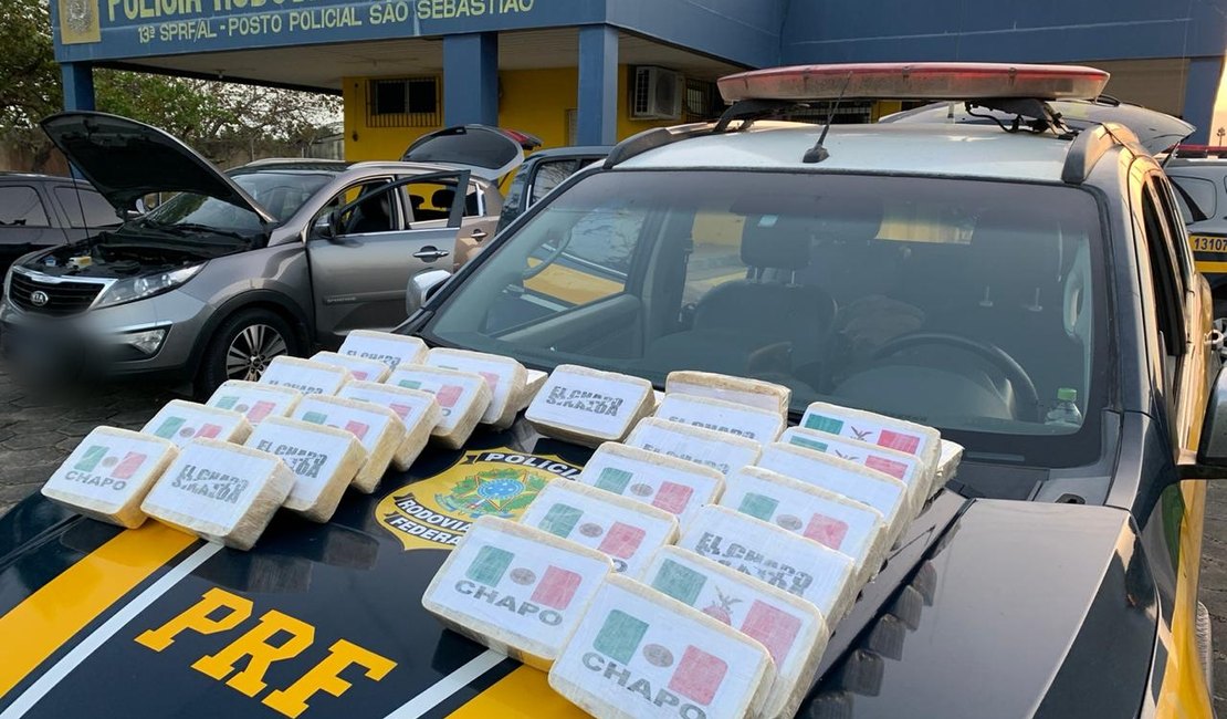 PRF apreende 30 kg de pasta base de cocaína em São Sebastião