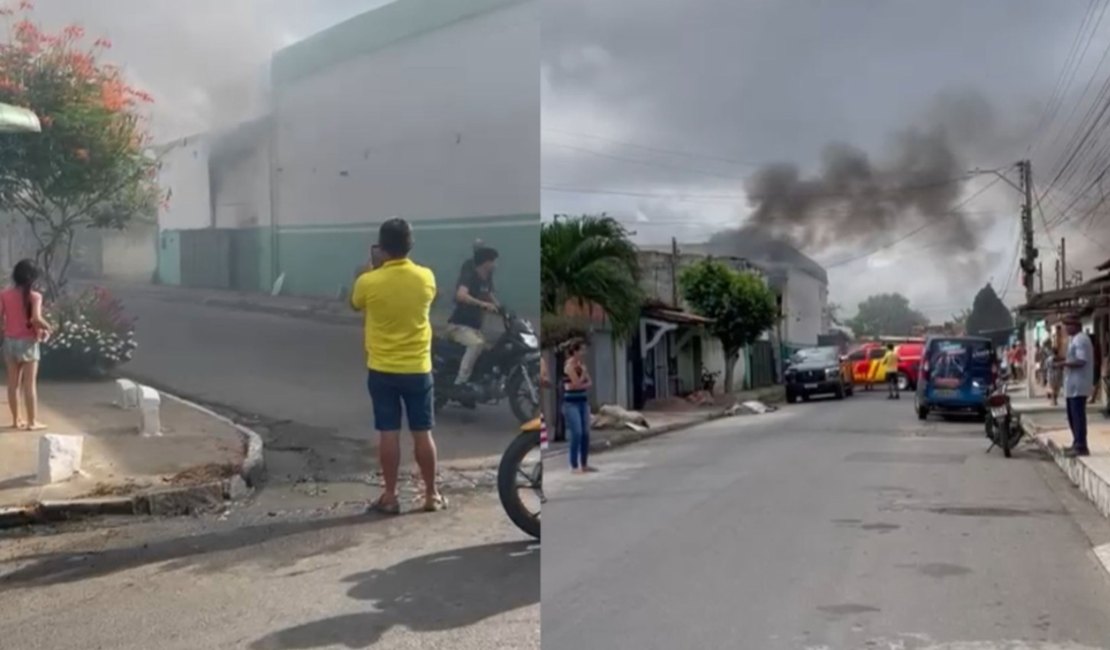 Incêndio destrói estabelecimento de sucata na cidade de Arapiraca