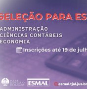 TJAL abre inscrições para seleção de estágio em Administração, Contabilidade e Economia