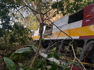 Sobrevivente deixa ônibus segundos antes do veículo cair em ribanceira e relata momento